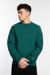 BLUZA MĘSKA CARHARTT CHASE I033660-1YWXX (S) KOLOR ZIELONY. Zielone bluzy bez kaptura męskie Carhartt, l, z bawełny. Za 189.00 zł.