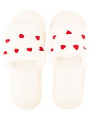 Zwillingsherz Kapcie w kolorze czerwono-kremowym rozmiar: L/XL. Brązowe kapcie damskie Zwillingsherz, z materiału. Za 52.30 zł.