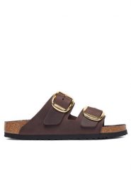 Birkenstock Klapki Arizona Big Buckle 1032916 Beżowy ciemny. Brązowe klapki damskie Birkenstock, bez wzorów, ze skóry, bez obcasa. Za 719.99 zł.