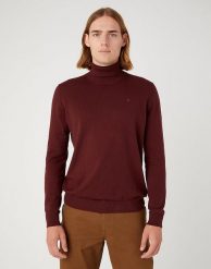 WRANGLER ROLL MĘSKI SWETER GOLF NECK KNIT W8D42PH45. Swetry męskie Wrangler, m, bez wzorów, bez kołnierzyka. Za 149.99 zł.