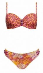 Strój kąpielowy damski dwuczęściowy kostium plażę basen Self Paradise. Brązowe bikini damskie SELF HEAT, z aplikacjami. Za 170.99 zł.
