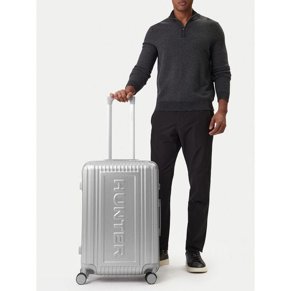 Walizka średnia Hunter. Szare walizki Hunter, bez wzorów, średnie. Za 359.99 zł.