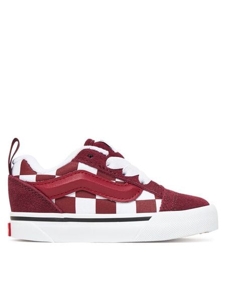 Vans Sneakersy Knu Skool Elastic Lace VN000D0KBRD1 Bordowy. Czerwone buty sportowe dziewczęce Vans, bez wzorów, ze skóry, bez zapięcia. Za 159.99 zł.