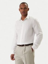 Calvin Klein Koszula LV019EU121 Biały Regular Fit. Białe koszule męskie CALVIN KLEIN, m, bez wzorów, z lyocellu, bez kołnierzyka, bez ramiączek. Za 449.99 zł.