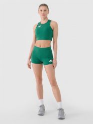 4F Legginsy krótkie treningowe damskie - zielone XL. Zielone legginsy damskie 4f, s, bez wzorów, z dzianiny. Za 89.99 zł.