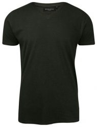 Ciemnozielona Męska Koszulka (T-shirt) - Brave Soul - V-Neck. Zielone t-shirty męskie Brave Soul, m, bez wzorów, z bawełny, bez kołnierzyka. Za 45.00 zł.