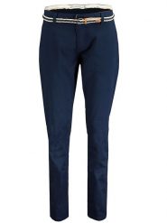 Geographical Norway Spodnie chino "Petunia" w kolorze granatowym rozmiar: XXL. Niebieskie spodnie materiałowe damskie Geographical Norway, bez wzorów, z tkaniny. Za 110.04 zł.