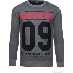 Męska bluza STEVIE GRAFIT. Szare bluzy bez kaptura męskie Męska bluza STEVIE GRAFIT, m. W wyprzedaży za 59.00 zł.
