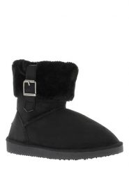 ISLAND BOOT Botki zimowe "Valley" w kolorze czarnym rozmiar: 37. Czarne botki damskie Island Boot, na zimę, z materiału, bez obcasa, bez zapięcia. Za 122.96 zł.