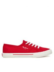 Pepe Jeans Tenisówki Brady Basic W PLS31287 Czerwony. Czerwone trampki i tenisówki damskie Pepe Jeans, bez wzorów, z jeansu. Za 199.99 zł.