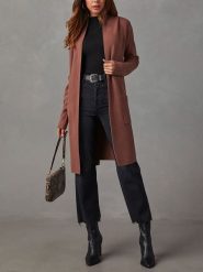 Milan Kiss Kardigan w kolorze jasnobrązowym rozmiar: XL. Brązowe kardigany damskie Milan Kiss, xl, bez wzorów. Za 182.72 zł.