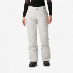 Spodnie snowboardowe damskie Dreamscape SNB 500. Brązowe spodnie dresowe damskie DREAMSCAPE, bez wzorów, z materiału, sportowe. Za 449.99 zł.