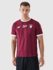 4F Koszulka klubowa wyjazdowa z sezonu 2024/25 męska 4F x Korona Kielce - multikolor XL. Fioletowe t-shirty sportowe męskie 4f, m, z dzianiny, bez ramiączek, do piłki nożnej. Za 249.99 zł.