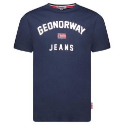 T-Shirt Geographical Norway JASSIER MEN 254 granatowy męska (SY1361H/GN-Navy). Niebieskie t-shirty męskie Geographical Norway, m, bez wzorów, bez kołnierzyka. Za 89.00 zł.