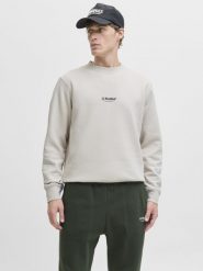 Jack & Jones Bluza - JJEsoho Mężczyźni Materiał dresowy beżowy, M. Brązowe bluzy bez kaptura męskie Jack & Jones, m, z dresówki. Za 199.95 zł.