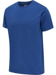 HML RED BASIC T-SHIRT S/S. Niebieskie t-shirty męskie HUMMEL, s, bez wzorów, z bawełny, bez kołnierzyka. Za 39.00 zł.