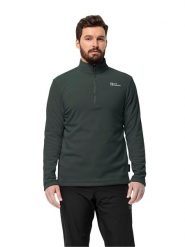 Jack Wolfskin Bluza polarowa "Taununs" w kolorze zielonym rozmiar: M. Zielone bluzy bez kaptura męskie Jack Wolfskin, m, z polaru. Za 171.28 zł.