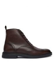 BOSS Kozaki Calev 50552551 Brązowy. Brązowe buty zimowe męskie Boss, ze skóry, bez zapięcia. Za 889.99 zł.