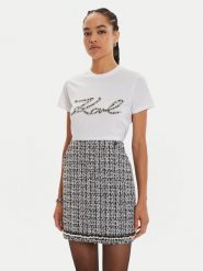 KARL LAGERFELD Spódnica mini 246W1200 Kolorowy Regular Fit. Spódniczki damskie Karl Lagerfeld, bez wzorów, z bawełny, mini. Za 759.99 zł.