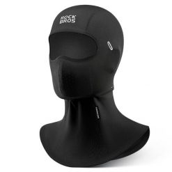 Czapka termiczna ochrona całkowita zima. Czarne czapki męskie ROCKBROS, na zimę, bez wzorów, z poliesteru, sportowe. Za 77.48 zł.