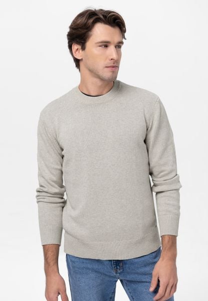 Bawełniany sweter S-RAYAN. Białe swetry męskie Volcano, l, bez wzorów, z bawełny, bez kołnierzyka. Za 159.99 zł.