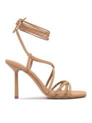 Aldo Sandały Talyia 14298565 Beżowy. Brązowe sandały damskie Aldo, bez wzorów, ze skóry, bez obcasa, na szpilce. Za 399.99 zł.