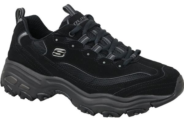 Buty sportowe Sneakersy męskie, Skechers D'Lites. Czarne buty sportowe na co dzień męskie Skechers, z materiału, bez zapięcia, trekkingowe. Za 319.99 zł.