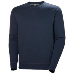 Bluza Helly Hansen crew. Niebieskie bluzy bez kaptura męskie Helly Hansen, l, z bawełny. Za 399.99 zł.