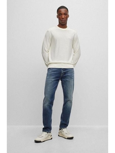 Hugo Boss Underwear Sweter w kolorze kremowym rozmiar: M. Brązowe swetry męskie Hugo Boss Underwear, m, bez wzorów, z bawełny, bez kołnierzyka. Za 373.45 zł.