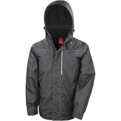 Parka Result Robuste "effet Denim". Czarne parki męskie RESULT, m, bez wzorów, z denimu. Za 250.45 zł.