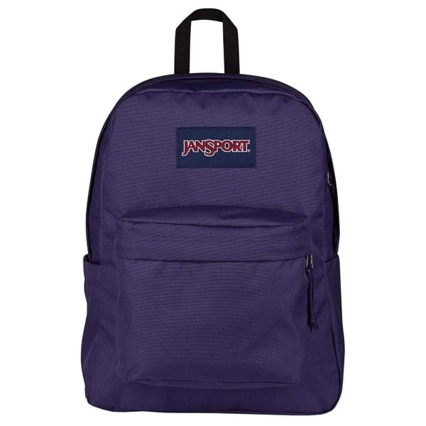 Plecak sportowo-turystyczny dla dorosłych Superbreak Plus Backpack 26 L. Fioletowe plecaki damskie JanSport, bez wzorów, sportowe. Za 179.99 zł.