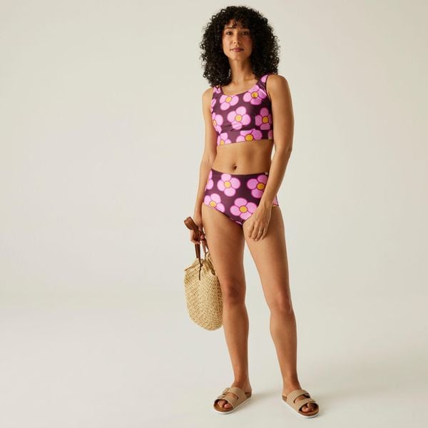 Dwuczęściowy strój kąpielowy odwracalny damski Regatta Orla Kiely. Czerwone bikini damskie Regatta, bez wzorów. Za 94.99 zł.