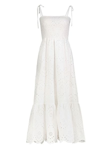 Sublevel Sukienka w kolorze białym rozmiar: M/L. Białe sukienki damskie Sublevel, l, bez wzorów, z bawełny, bez kołnierzyka, bez ramiączek, maxi. Za 183.59 zł.