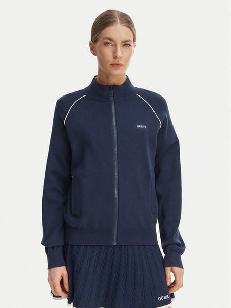 Guess Kardigan V6RQ11 Z4642 Granatowy Regular Fit. Niebieskie kardigany damskie Guess, xl, z aplikacjami, z syntetyku. Za 367.50 zł.