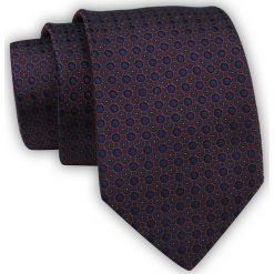 Krawat Alties (7 cm) - Drobny, Geometryczny Wzór. Niebieskie krawaty i muchy męskie Alties, bez wzorów, z tkaniny, eleganckie. Za 49.00 zł.