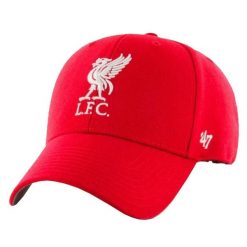Czapka z daszkiem męska EPL FC Liverpool Cap. Czerwone czapki męskie 47 Brand, na lato, bez wzorów, z materiału, sportowe. Za 119.99 zł.