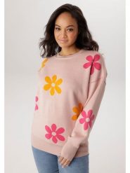 Aniston Sweter w kolorze jasnoróżowym rozmiar: 44. Różowe swetry klasyczne damskie Aniston, bez kołnierzyka. Za 173.99 zł.