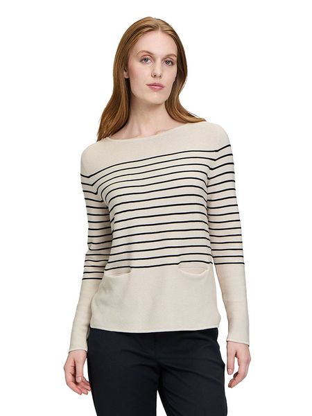 Betty Barclay Sweter w kolorze beżowym rozmiar: 40. Brązowe swetry klasyczne damskie Betty Barclay, ze splotem, bez kołnierzyka. Za 136.95 zł.