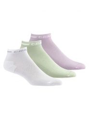Craft Skarpety sportowe (3 pary) w kolorze biało-jasnoróżowo-zielonym rozmiar: 40-42. Białe skarpetki męskie Craft, bez wzorów. Za 43.88 zł.