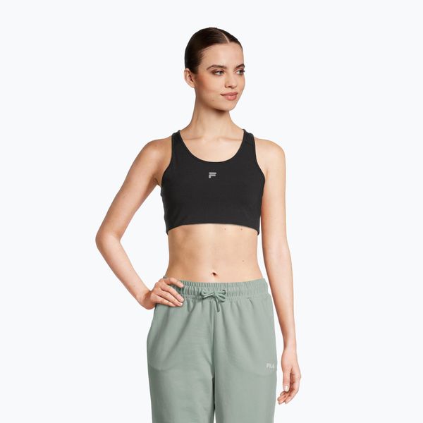 Biustonosz fitness FILA Radford. Czarne biustonosze sportowe damskie Fila, bez wzorów. Za 73.99 zł.