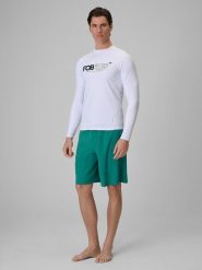 4F Spodenki plażowe boardshorty z filtrem UPF50+ męskie - turkusowe XXL. Niebieskie kąpielówki męskie 4f, m, bez wzorów, ze skóry, na fitness i siłownię. Za 129.99 zł.