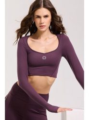 Onamaste Koszulka sportowa "Bluma" w kolorze fioletowym rozmiar: L/XL. Różowe bluzki sportowe damskie Onamaste, l, bez wzorów, z materiału, bez ramiączek. Za 121.99 zł.