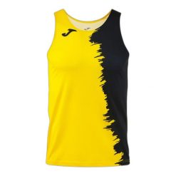 Koszulka bez rękawów w nadrukach Joma Picasho. Czarne t-shirty sportowe męskie Joma, m, z materiału, bez ramiączek, do biegania. Za 220.50 zł.