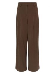 MOSS COPENHAGEN Spodnie "Henrika" w kolorze brązowym rozmiar: L. Brązowe spodnie materiałowe damskie MOSS COPENHAGEN, bez wzorów, z materiału, z podwyższonym stanem. Za 179.22 zł.