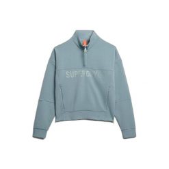 Damska bluza z kapturem zapinana na zamek Superdry Active Tech. Niebieskie bluzy z kapturem damskie Superdry. W wyprzedaży za 218.00 zł.