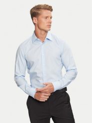 Boss Koszula H-Hank-Kent-C1-214 50469345 Niebieski Slim Fit. Niebieskie koszule męskie Boss, m, bez wzorów, z bawełny, bez kołnierzyka, bez ramiączek. Za 269.99 zł.