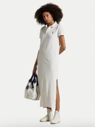 Polo Ralph Lauren Sukienka codzienna 211968291001 Biały Regular Fit. Białe sukienki damskie Polo Ralph Lauren, na co dzień, m, bez wzorów, z bawełny, bez kołnierzyka, bez ramiączek, proste. Za 669.99 zł.