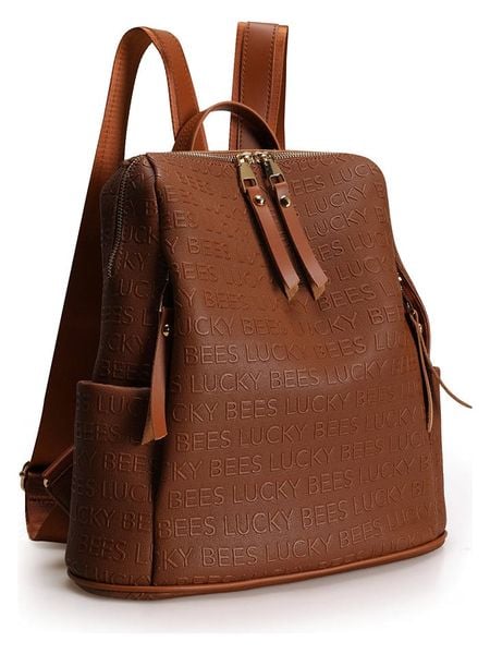 Lucky Bees Plecak w kolorze jasnobrązowym - 30 x 35 x 13 cm rozmiar: onesize. Brązowe plecaki damskie Lucky Bees, bez wzorów, z materiału. Za 160.96 zł.