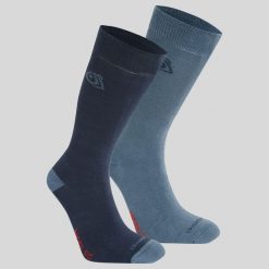 Skarpety turystyczne Craghoppers NosiLife Travel Twin Pack Socks. Niebieskie skarpetki damskie CRAGHOPPERS, bez wzorów. Za 130.99 zł.