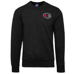 Bluza męska klasyczna Champion 214189-S20-KK001. Czarne bluzy bez kaptura męskie CHAMPION, l, z bawełny. Za 119.00 zł.